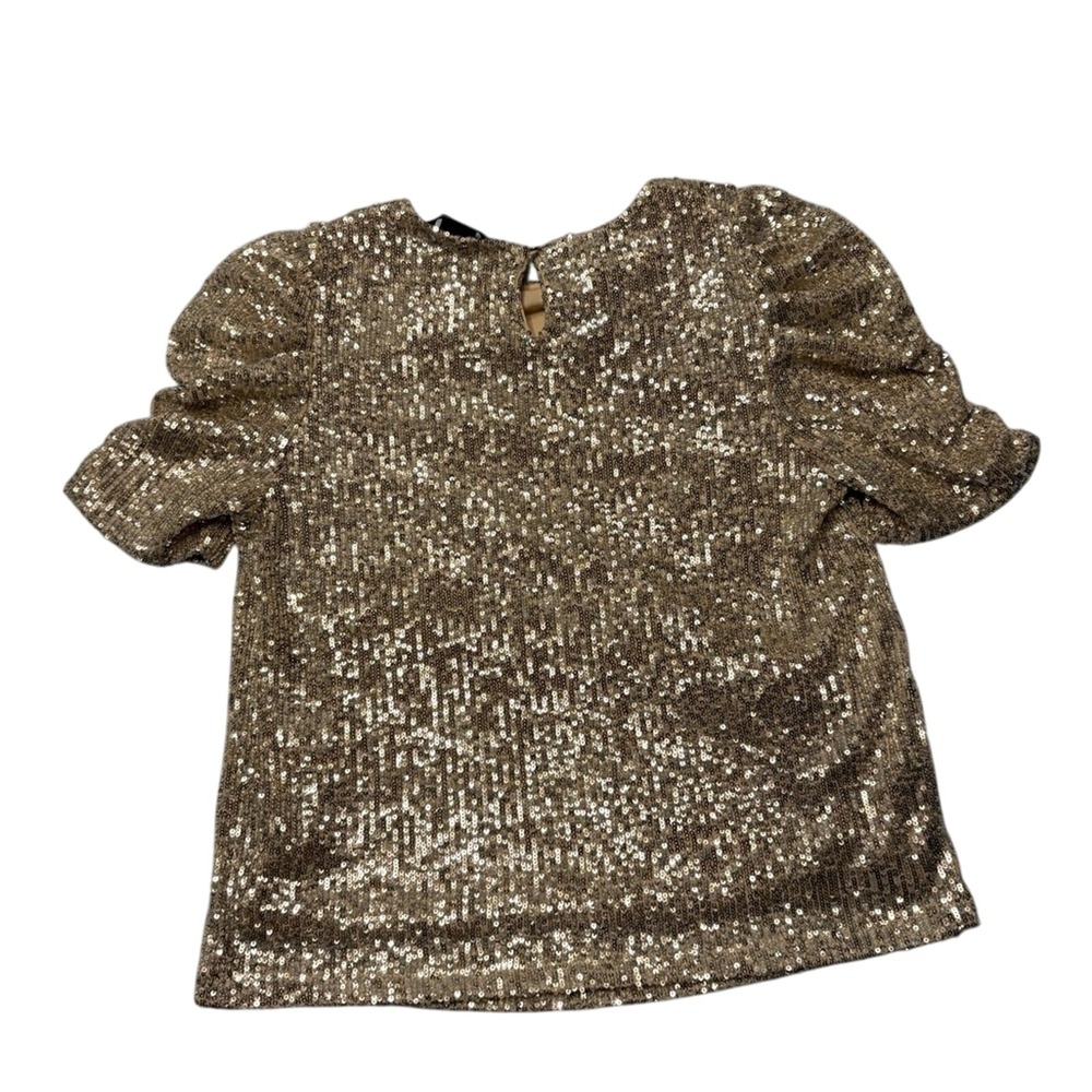 Rachel Zoe Silver Sequin Blouse size S
